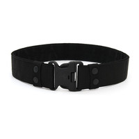Ceinture de service à dégagement rapide pour hommes, ceinture de sécurité pour entraînement en plein air, boucle en plastique, ceinture en tissu et toile, ceinture tactique réglable