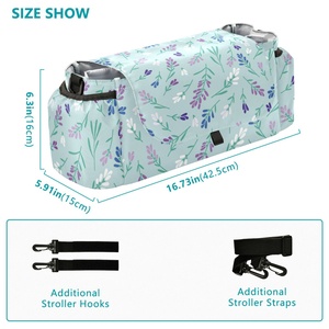 Organisateur de poussette suspendu en tissu Oxford personnalisé pour bébé, sac de rangement pour couches, sac de rangement pour bébé, sac de rangement pour poussette - Product Image 3