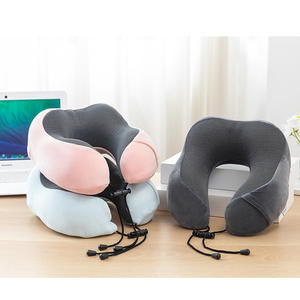 Almohada de espuma viscoelástica en forma de U de 30x28x12cm para viaje, soporte para el cuello, uso adulto - Product Image 4