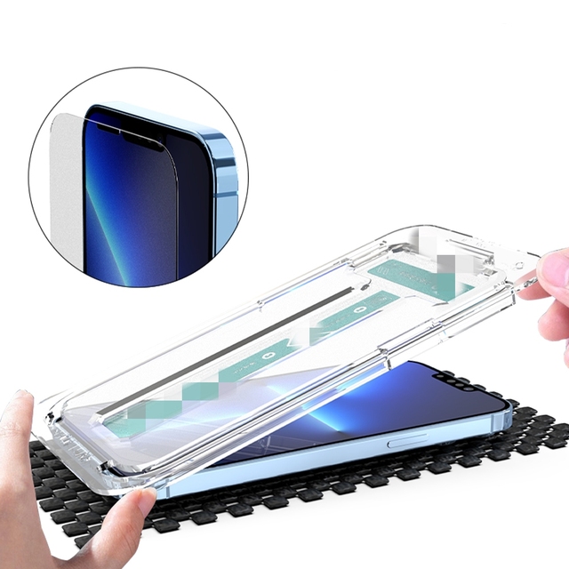 Easy App Tempered Glass Automatic Alignment Kit for Iphone 13 Screen Protector With Easy Installation Frame