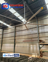 2025 24ft Pmsm HVLS Ventilation industrielle Ventilateurs de plafond Débit d'air à volume élevé avec moteur direct 220v Personnalisé Direct de Malaisie