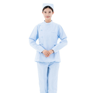 Fashion Nurse Cotton Neck Laboratory Coat Hospital <strong>Scrubs</strong> 65% Polyester 35% Cotton Knitted Fabric Women's Medical Beauty Therapy - Product Image 3