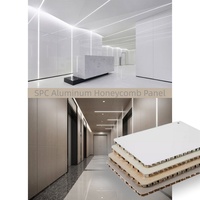 Panel de Nido de Abeja de Aluminio SPC Ligero e Impermeable, Panel de Pared con Acabado de Madera Resistente al Fuego A2 para Decoración de Baños y Cocinas