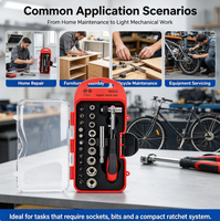 Kit d'outils multifonctionnels Songcheng en promotion : embouts magnétiques, douilles, tournevis à cliquet de précision haute résistance 45 #