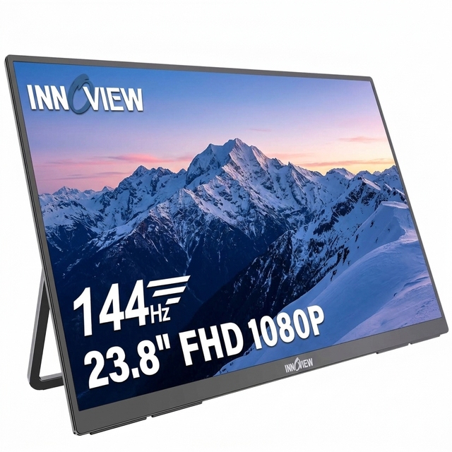 23.8 Inch FHD 1080P IPS Portable Gaming Monitor Low Blue Light Eye Protection 144Hz HDR 100 SRGB Glossy Screen for PS5 Xbox