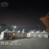 Tonnelle Pagode en Aluminium Étanche à Installation Rapide 3x3 4x4 5x5 pour 5 Personnes, Tente d'Événement Extérieur à Vendre