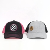 Casquettes de sport et d'extérieur en coton et maille pour hommes et femmes, avec logo personnalisé en cuir, design populaire, visière incurvée, 6 panneaux, style trucker