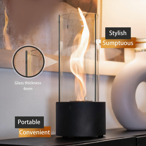 Nouveau design Mini foyer <span class=keywords><strong>portable</strong></span> sans fumée en acier inoxydable pour terrasse, table, bureau, brasseur à alcool décoré de galets - Product Image 6