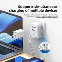 Adaptateur Euro-US OULiYO neuf, certifié CE/FCC/RoHS, OTP PC, design compact à branchement direct, compatible avec la charge rapide