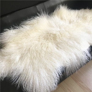 Plaques en peau de mouton bouclée naturelle Peau d'agneau Jeté de canapé-lit - Product Image 3