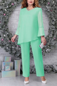 Il nuovo tailleur <span class=keywords><strong>pantalone</strong></span> Plus-size è un elegante ed elegante Set in due pezzi con maniche lunghe e maniche lunghe - Product Image 5