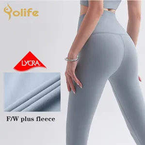Wholesale Seamless Nude Nylon And Lycra activewear Yoga Pants But Lifting Leggings Tights Booty Scrunch Lycra Legging