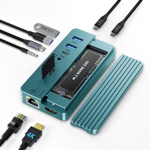 2230/2242/2260/2280 SSD แบบถอดเปลี่ยนได้10Gbps ฮับ<span class=keywords><strong>10</strong></span>-in-1สำหรับ2.1 <span class=keywords><strong>USB</strong></span> 3.1 Micro SD - Product Image 4