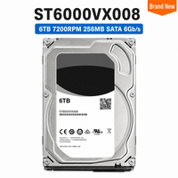 Disque dur interne de surveillance ST6000VX008 6 To, HDD 3,5 pouces SATA 6 Gbit/s, cache 256 Mo pour système de caméra de sécurité DVR NVR