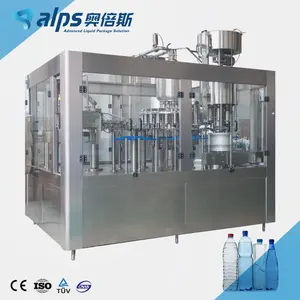 Fully Automatic 3 in 1 Liquid Drinking Water Bottling Filing Capping Labeling Packaging Machine für Plants