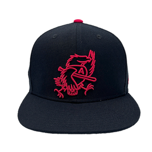Berretto sportivo classico a 6 pannelli con logo ricamato personalizzato dal design accattivante con ricamo alla moda flat bill FIFTY Fitted cap close back - Product Image 2