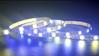Bande LED à pixels RGBW ultra-mince de 5,5 mm de largeur SK6812 DC5V 60 LED IP20 pour éclairage de vitrine à espacement étroit, décoration commerciale