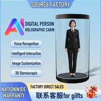 Machine tout-en-un humaine numérique holographique IA, accueil intelligent par humain virtuel, terminal de reconnaissance faciale