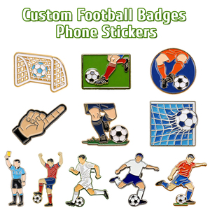 Pins Personalizados de Artículos Promocionales para Fanáticos del Fútbol, Insignias de Clubes de Fútbol al por Mayor, Números de Jugador en Camisetas, Pegatinas Metálicas para Teléfonos para Zonas de Fanáticos - Product Image 1