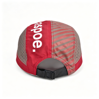 Casquette de sport légère en toile rouge à séchage rapide avec logo, respirante et réglable pour hommes/femmes, idéale pour les voyages, la randonnée, le cyclisme et le camping