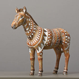 Preço baixo Atacado arte totem estilo africano decoração estátua tamanho resina cavalo animal estatueta casa cabeça pônei escultura de jardim - Product Image 1