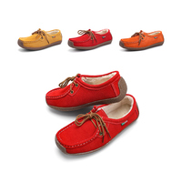 Mocassins Femme Pas Chers en Gros, Légers, Plats, en Faux Daim à Motif Floral, à Enfiler