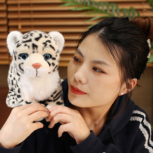20cm simulado Snow <span class=keywords><strong>Leopard</strong></span> Animal muñeca lindo Material suave peluche compañero muñeca regalo fábrica venta directa al por mayor - Product Image 6