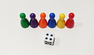 Juego de dados Pawn&D6 personalizado multicolor con forma de <span class=keywords><strong>Ludo</strong></span> para mesa - Componente de juego de cartas para jugadores, pieza de juego de mesa de plástico personalizada - Product Image 3