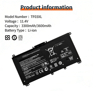 Batería para Portátil OEM al por Mayor TF03XL para <span class=keywords><strong>HP</strong></span> TF03XL TPN-C131 Q188 Q189 Q190 Q191 Q192 11.4V 3300mAh/3600mAh - Product Image 2