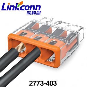 3 pin khối thiết bị đầu cuối nhanh chóng kết nối 450V 32A wagos 2773 403 đẩy dây nối dây dẫn thích hợp cho dây đơn sợi 2.5mm - Product Image 1