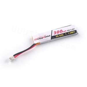 Happymodel <span class=keywords><strong>Mobula6</strong></span> 6 1S 3.8V 300mAh 30C Lipo Batterie PH2.0 Prise Pour FPV Racing Cine Whoop BetaFPV Drone - Product Image 3
