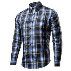 <span class=keywords><strong>Camicia</strong></span> Classica a Maniche Lunghe con Motivo Tartan Primaverile per <span class=keywords><strong>Uomo</strong></span>, Vestibilità <span class=keywords><strong>Slim</strong></span>, Formale e Casual, con Bottoni, Antipiega ed Ecosostenibile - Product Image 2