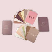 Cartes Mates en Papier Rose Imprimées sur Mesure et Cartes d'Affirmation Positive Fantaisie avec Boîte Magnétique