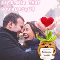 2026 Hadiah Rajutan Tangan Positif Berbentuk Hati dan Bunga, Hadiah Apresiasi untuk Ibu, Hadiah Natal, Ulang Tahun, Hari Valentine