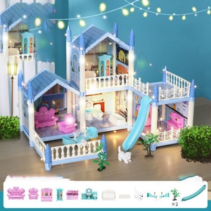 Maison de poupée DIY géante, meubles miniatures, vente en gros, magnifique château-villa à assembler pour filles - Product Image 4