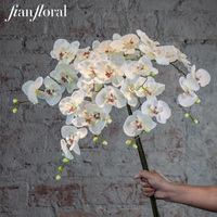 6 Couleurs, Fleur Artificielle Papillon Orchidée Blanche Réaliste Faite à la Main, Vente en Gros, Décoration de Noël pour la Maison