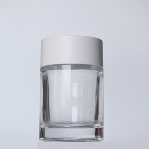 <span class=keywords><strong>20g</strong></span> 30g 50g Longo Tipo Rosto Skincare Cosméticos Loção Container Fundo Grosso Vazio Limpar Cosméticos Frascos de Vidro Creme com Tampa Branca - Product Image 4