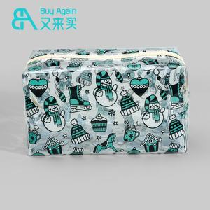 Venta al por mayor transparente impermeable PVC dibujos animados impreso bolsa de maquillaje cremallera transparente PVC impreso bolsa de cosméticos con impresiones - Product Image 2