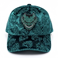 Gorra de Béisbol de 5 Paneles de Gamuza, Modelo 100% Original, Nueva, de Calidad OEM ODM, X Sad Boyz, Gorras de Béisbol Personalizadas, Gorras con Barba Dorada