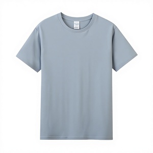 Camiseta de Manga Corta Informal de Algodón Peinado de Hilo Único AG40, 210g, Transpirable, que Absorbe la Humedad, Corte Holgado, Lisa, para Equipos - Product Image 1