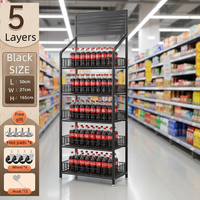 Présentoir en fil métallique à 4 niveaux pour bonbons, chips et snacks, idéal pour les marchés