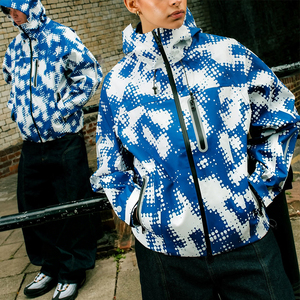 Wholesale Custom Camouflage Zip up <strong>Waterproof</strong> Shell Hooded Coat Casual Fashion <strong>Camo</strong> Rain Windbreaker <strong>Jackets</strong> for Men - Product Image 3