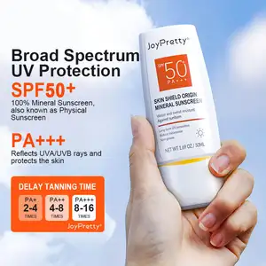 Private Label Organische Lange Tijd Bescherming Zonnebrandcrème Spf 50 Oem Mineraal Hydraterende Anti Veroudering Uv Zonnebrandcrème