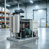 Machine à glaçons en cubes grande capacité, système de refroidissement éco R404A, machinerie antirouille pour la pêche en mer et les usines de transformation alimentaire