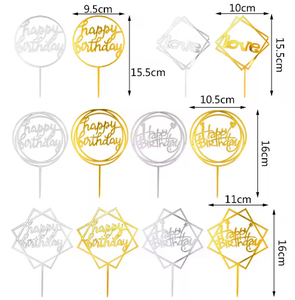 Merri Wish - Accesorios para Pasteles al por Mayor, Varios Adornos Acrílicos para Pasteles de Boda, Aniversario y Cumpleaños - Product Image 2