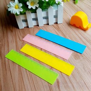 شخصية 6 بوصة مسطرة بلاستيكية ترويجية لون الحلوى مع شعار بصمة للطلاب والمناسبات - Product Image 4