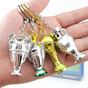 mini champions league resin gold trophy award keychain football soccer fan accessories items