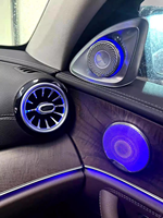 Kit de couverture de haut-parleur avec éclairage d'ambiance pour Mercedes-Benz Classe E W213 2016-2023, accessoires d'amélioration de l'atmosphère intérieure à 64 couleurs