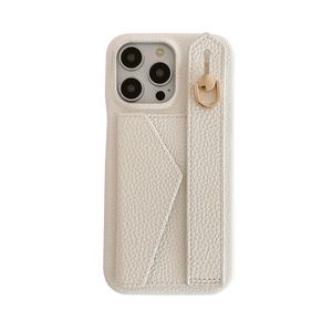 Funda Trasera de Cuero para Mujer Lichicase para <span class=keywords><strong>Iphone</strong></span> 15 Promax, Funda para Teléfono con Correa de Muñeca y Tarjetero - Product Image 1
