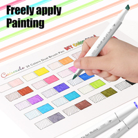Papeterie d'artiste professionnelle, double pointe, 216 couleurs, ensemble de stylos marqueurs pour dessin, croquis, peinture, pour étudiants, coloriage